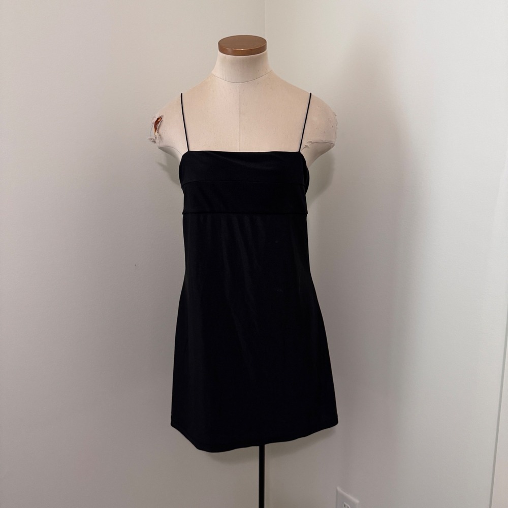 Altar'd State Large Black Slinky Sexy Mini Slip Dress Party Going Out Club